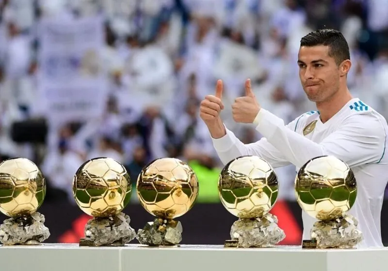 Cristiano Ronaldo đã 5 lần giành được danh hiệu Quả bóng vàng